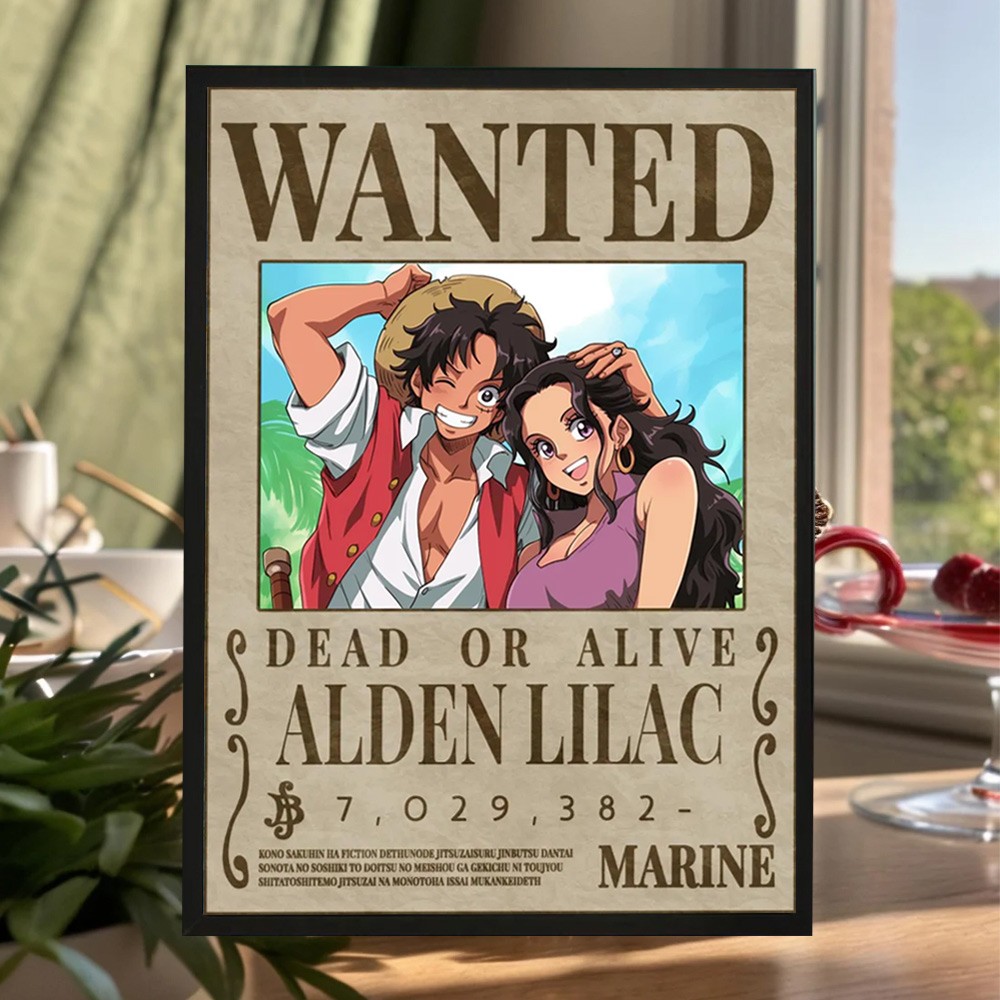 Personalized Couple Anime Portrait Photo Frame, Valentine's Day Gift.