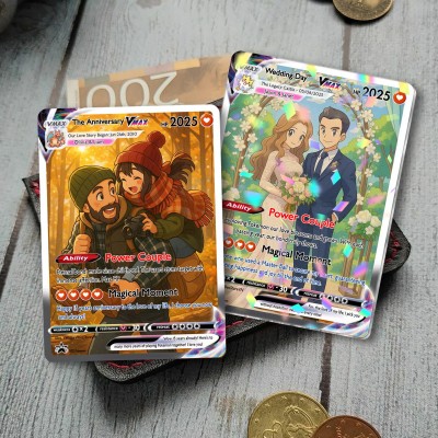 Personalized anime card gift for him or her.