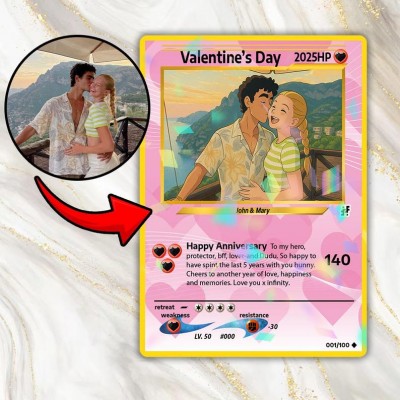 Personalized Anime Card Gift for Him or Her.