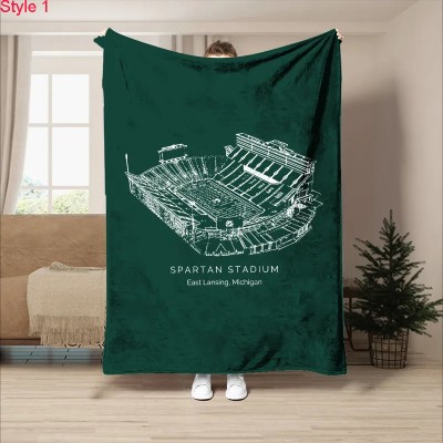 Spartan Stadium - College Football Stadium Blanket