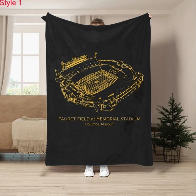 Faurot Field at Memorial Stadium- College Football Blanket