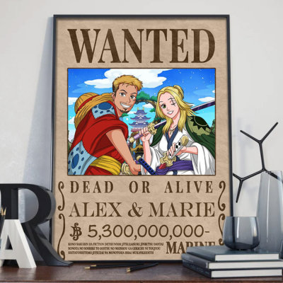 Personalized Couple Anime Portrait Photo Frame, Valentine's Day Gift.