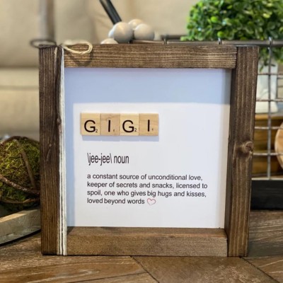 GiGi Mother's Day Gift, Gigi Sign, Grandparent Day, Mother's Day Gift, Grandmother Gift, Grandmother Frame, Gigi Definition