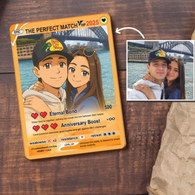 Personalized Anime Card Gift for Him or Her.