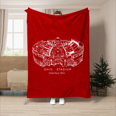 Ohio Stadium - College Football Blanket.
