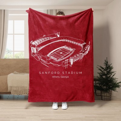 Sanford Stadium - College Football Blanket.