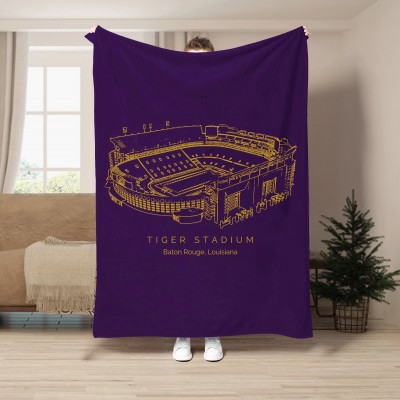 Tiger Stadium (LSU) - College Football Blanket.