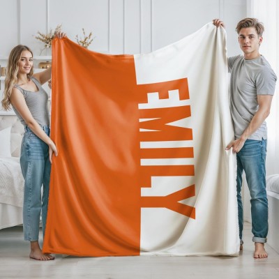 Custom Name Blanket, Ultra Soft Personalized Throw, Cozy Blanket for Home & Gif
