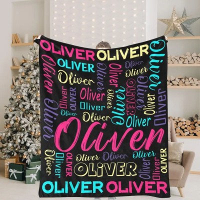 Custom Name Blanket,Baby/Girl/Boy/Adult Blanket, Birthday Gifts, Christmas Kids Gift