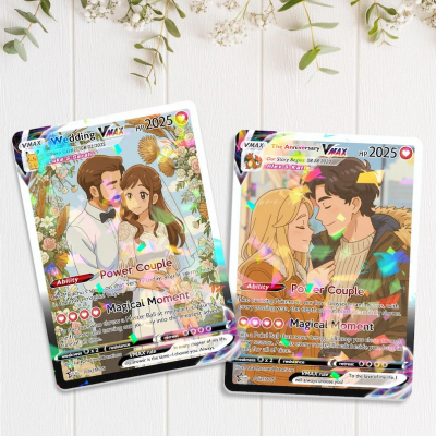 Personalized anime card gift for him or her.